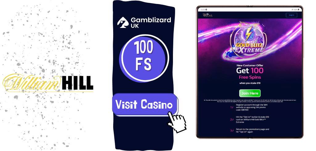 100 free spins at williamhill