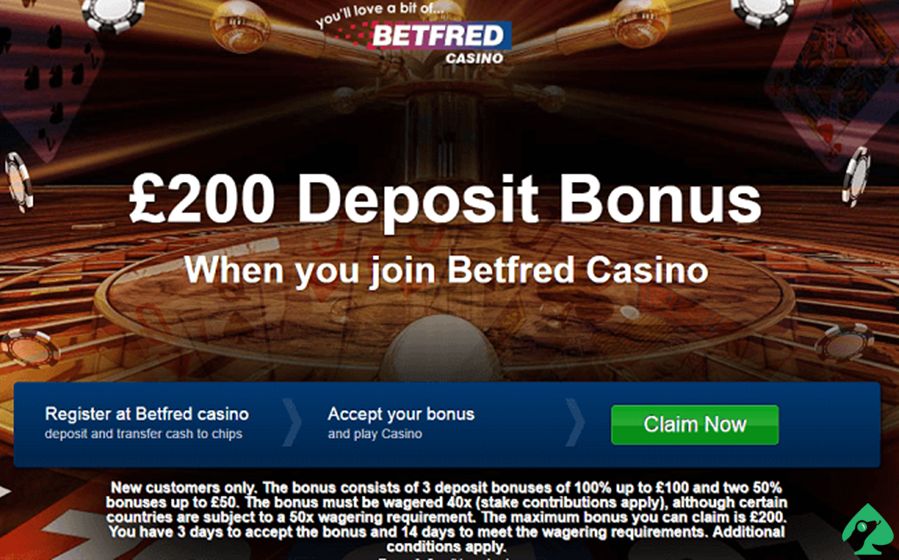 BetFred Casino deposit bonus