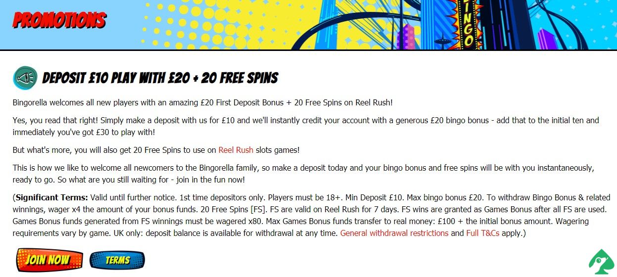 Bingorella free spins