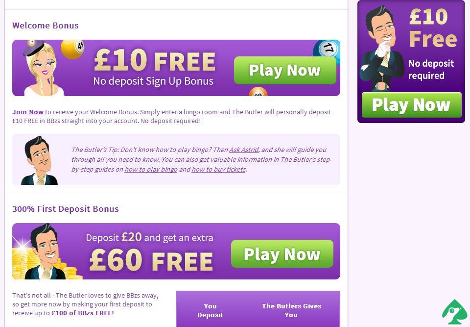 Butlers Bingo Promo Codes