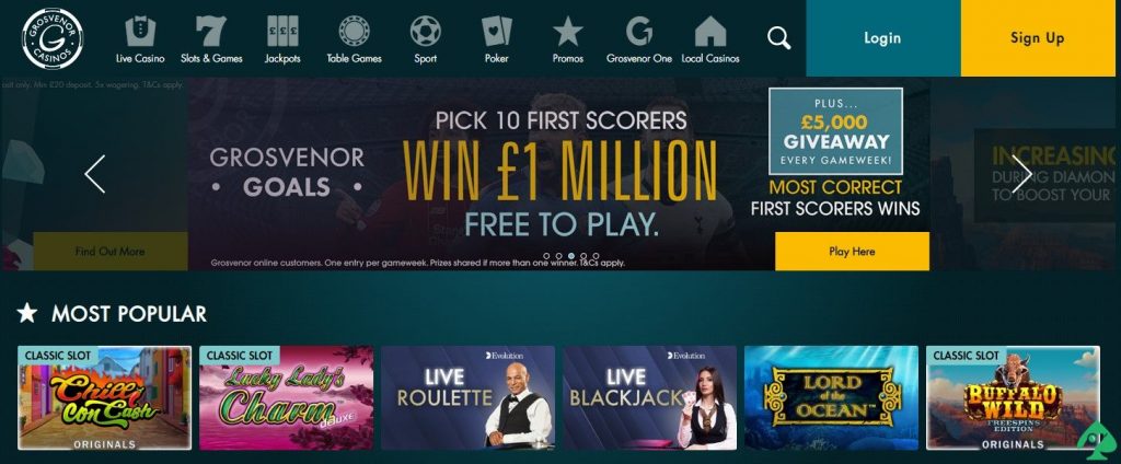 grosvenor casino online slots
