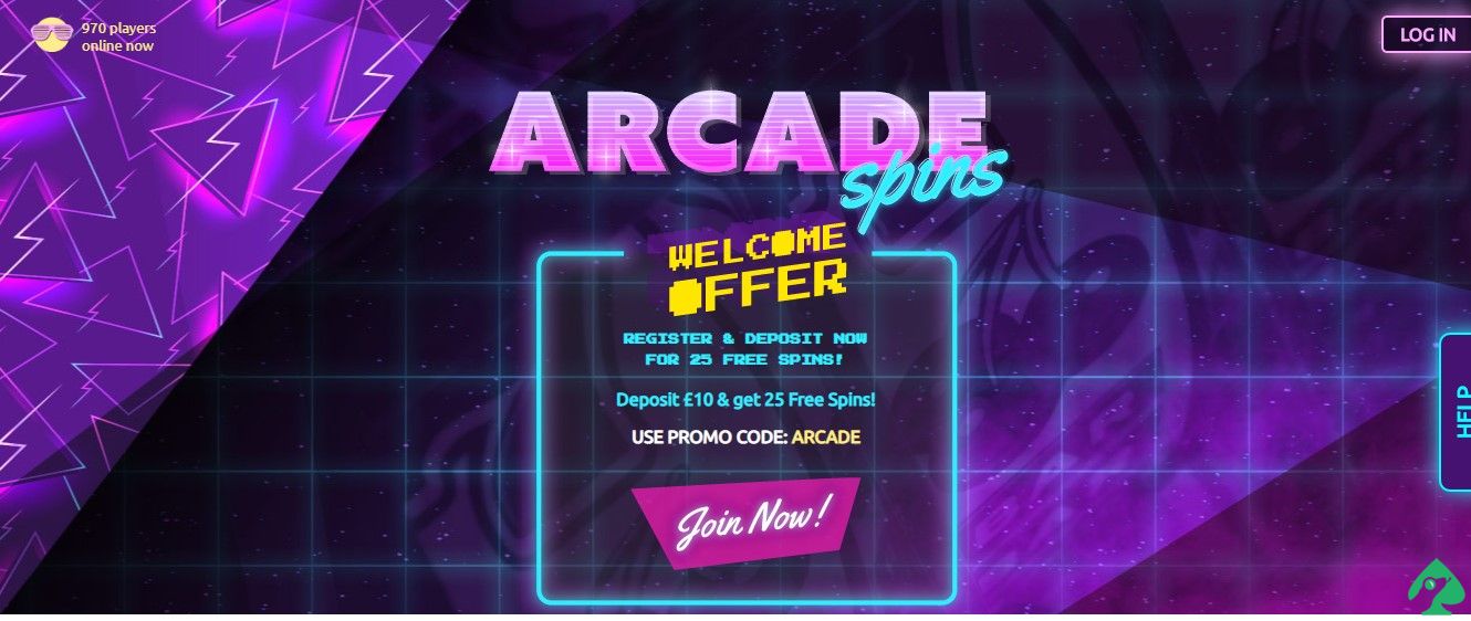 Arcade Spins Promo Code