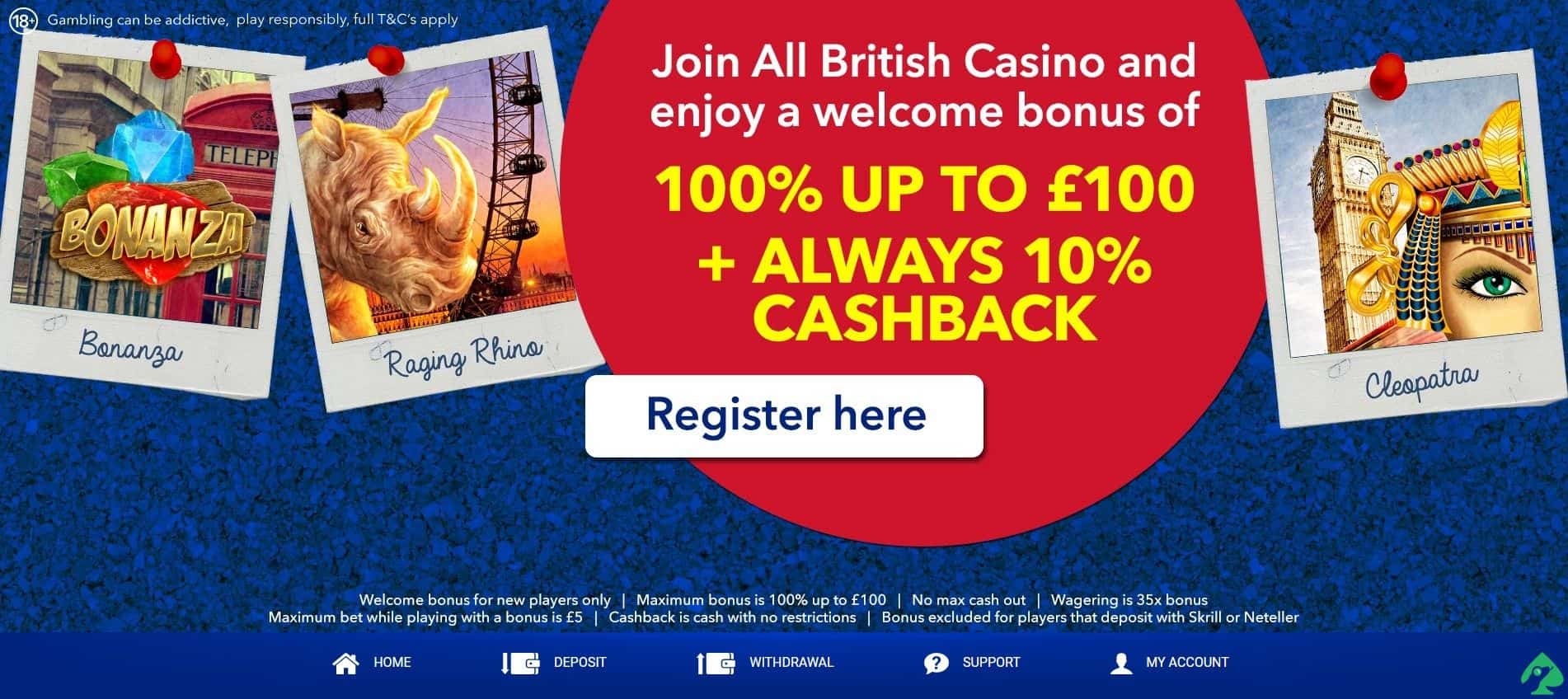 All british casino bonus code 2019 online