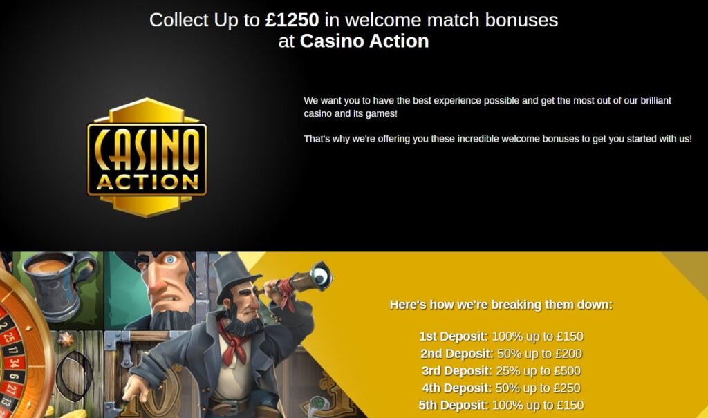 casino action match bonuses