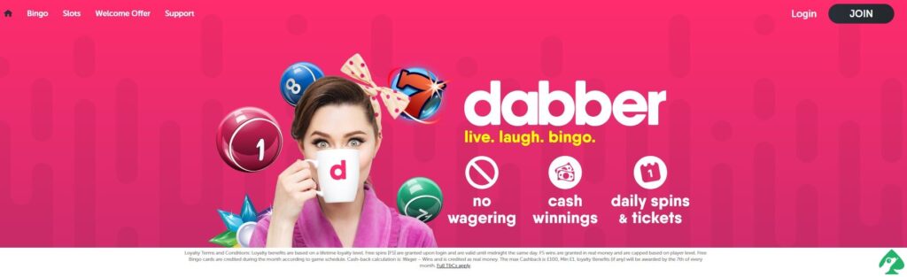 dabber bingo website discount code