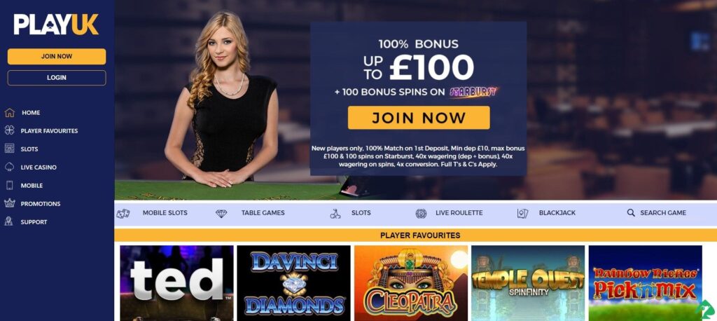 playuk casino bonuses