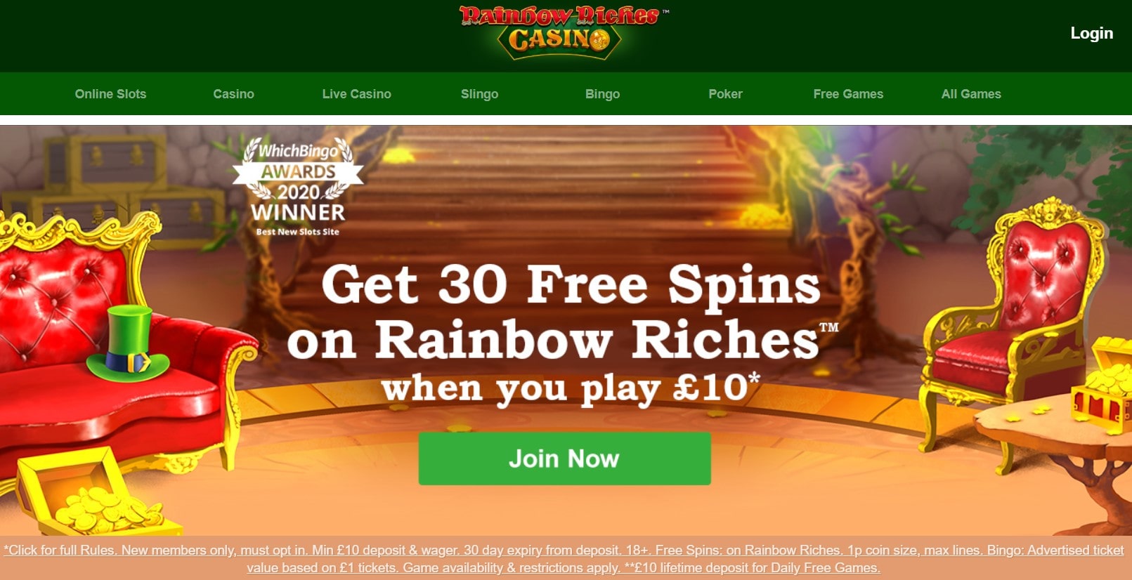 rainbow riches offers