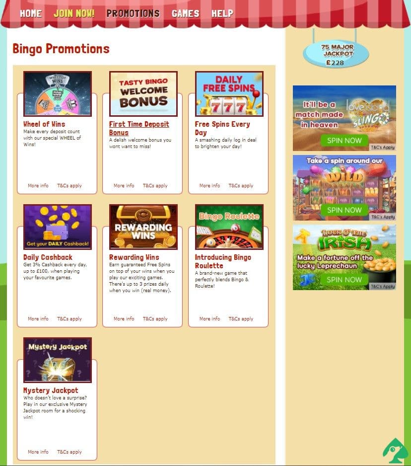 tasty bingo bonus codes