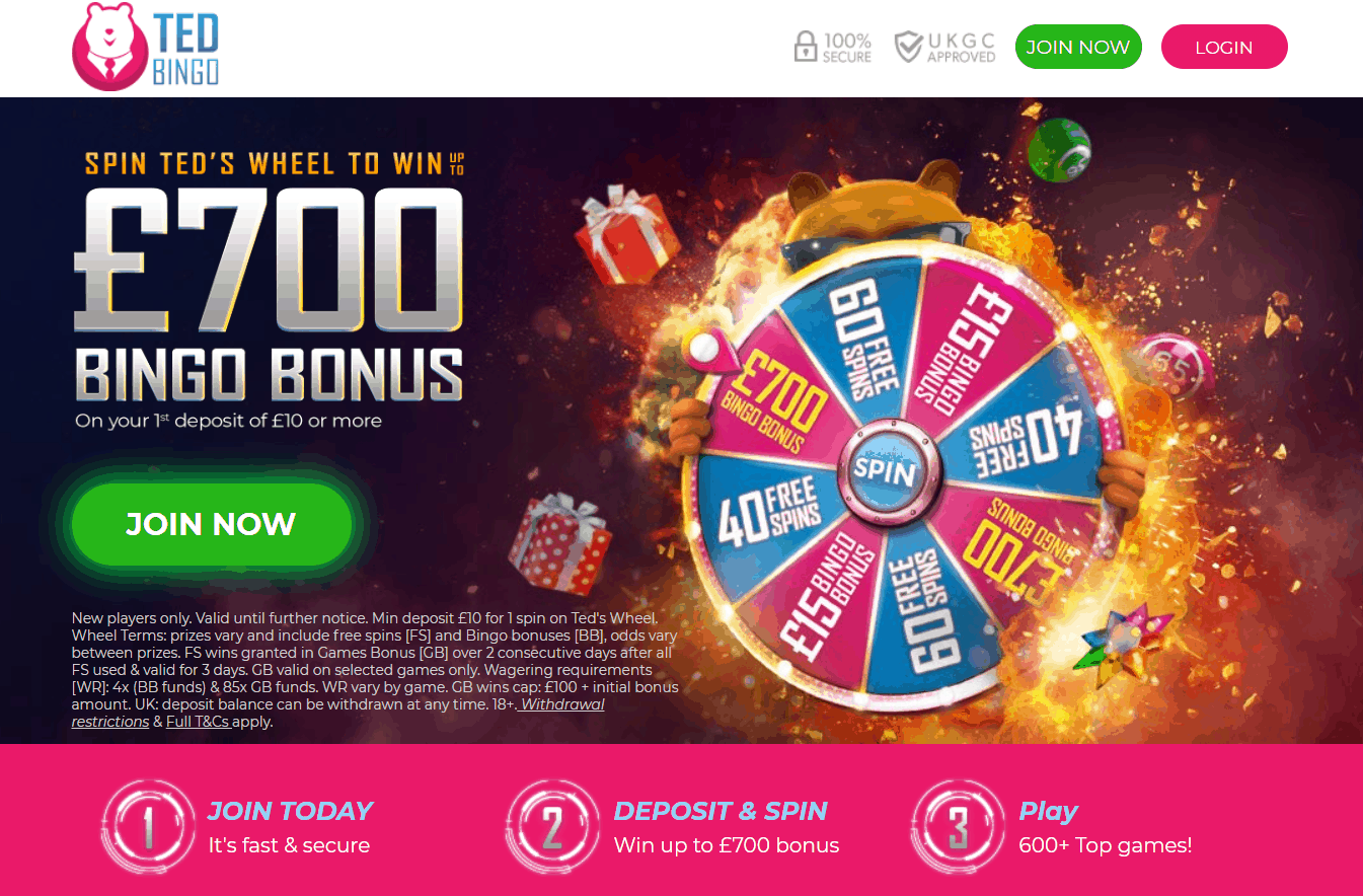 ted bingo free spins