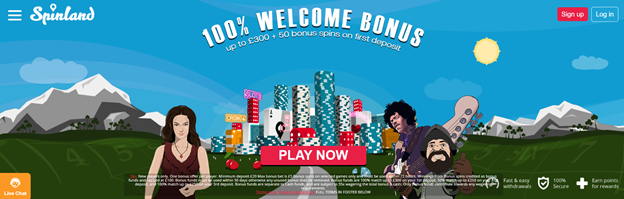 Spinland Casino Welcome offer