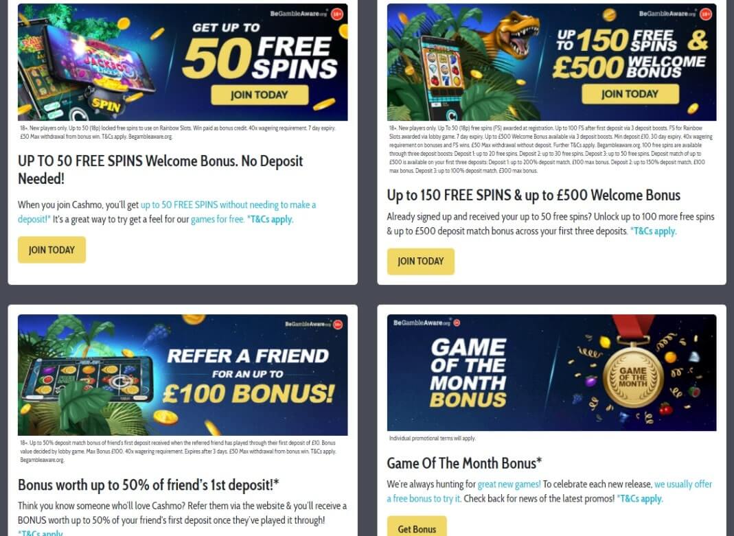 cashmo free spins