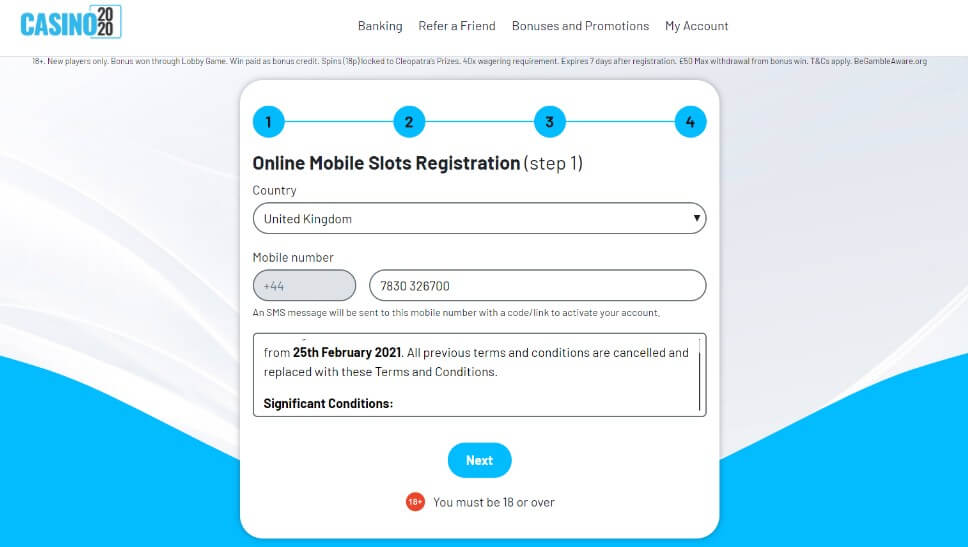 casino 2020 account creation