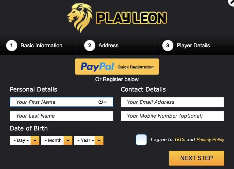 How to Create a Play Leon Account