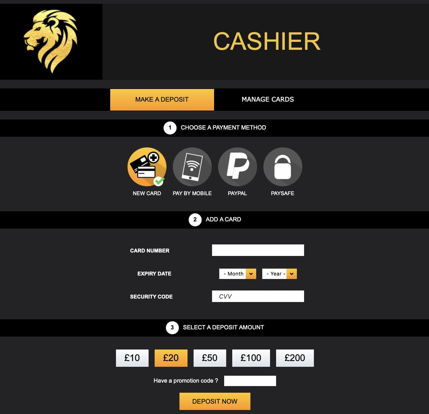 Play Leon Casino Deposit and Withdrawal Policy