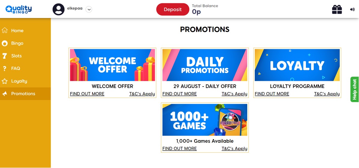 quality bingo promotions