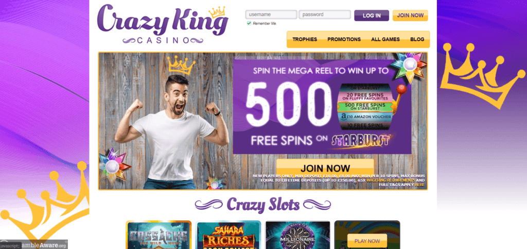 Crazy King Casino Bonuses