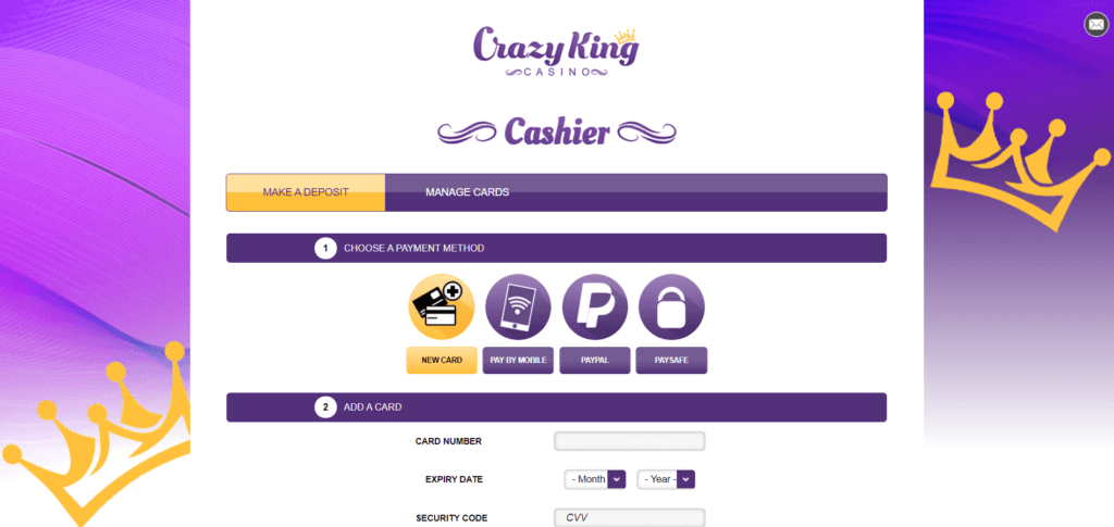 Crazy King Casino Withdrawal