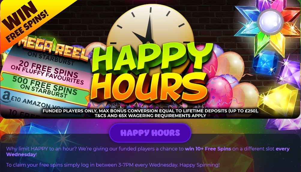 crystal slots happy hours