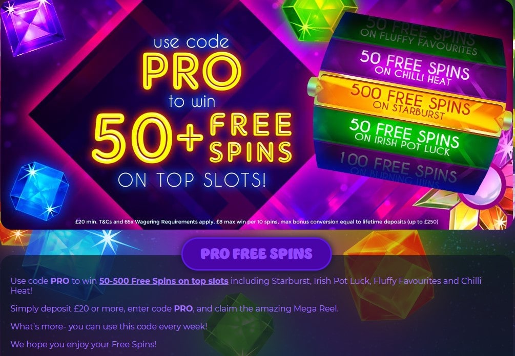 crystal slots pro free spins promo code