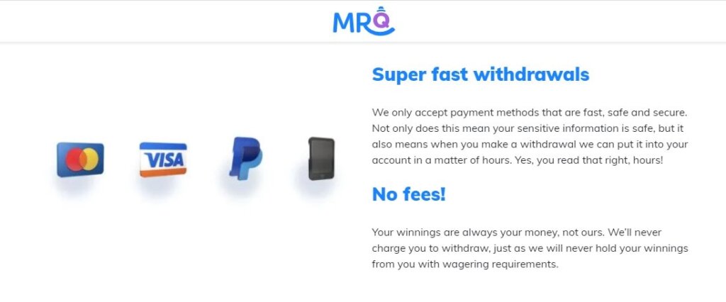 mr q casino fast withdrawals