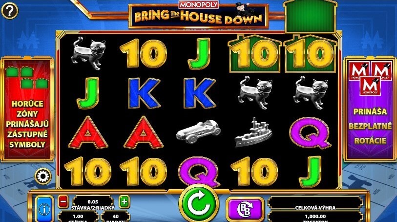 Monopoly Bring the House Down Free Spins