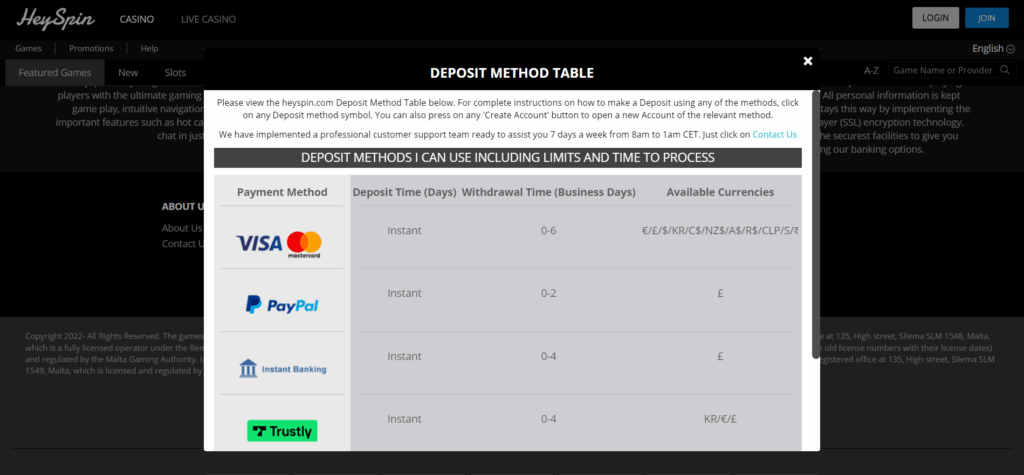 heyspin promo code