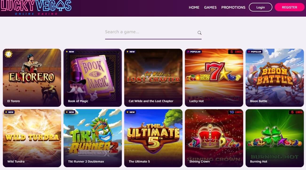 luckyvegascom casino games