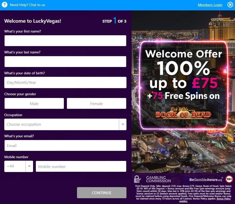 luckyvegascom casino login