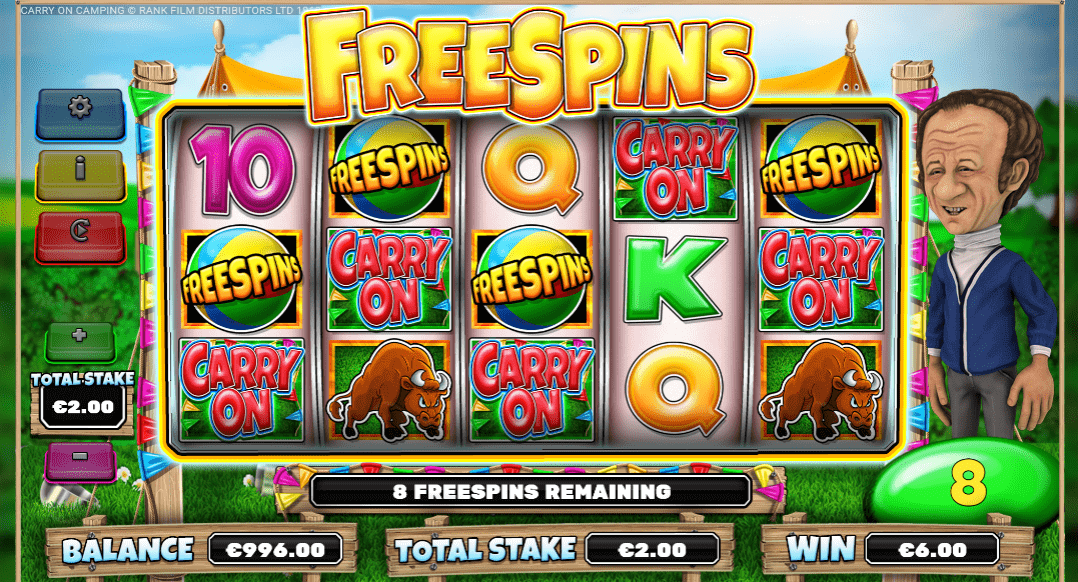 carry on camping slot free spins