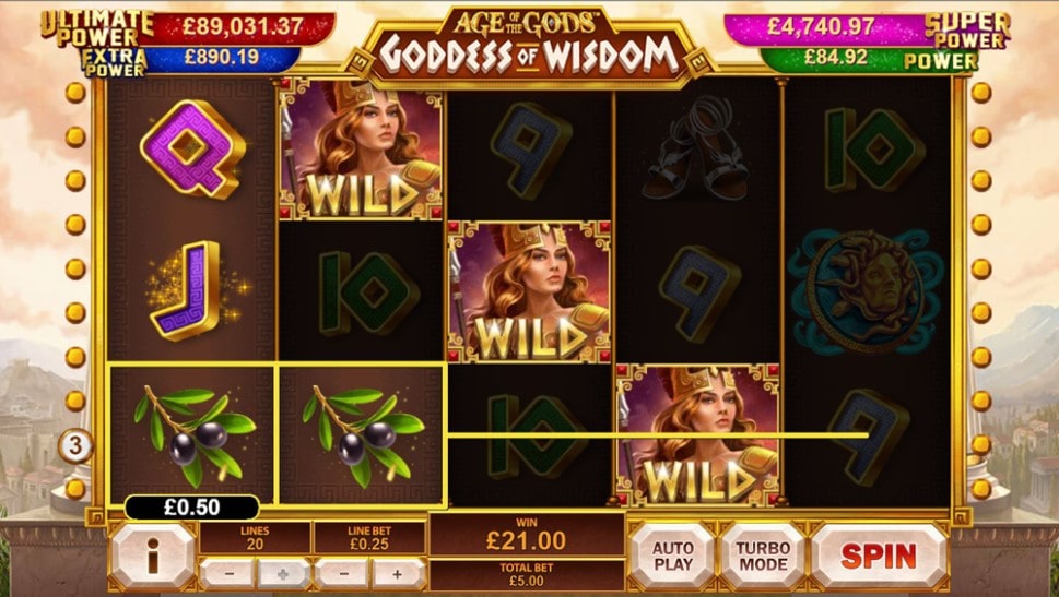 Age of the Gods Goddess of Wisdom Slot Review