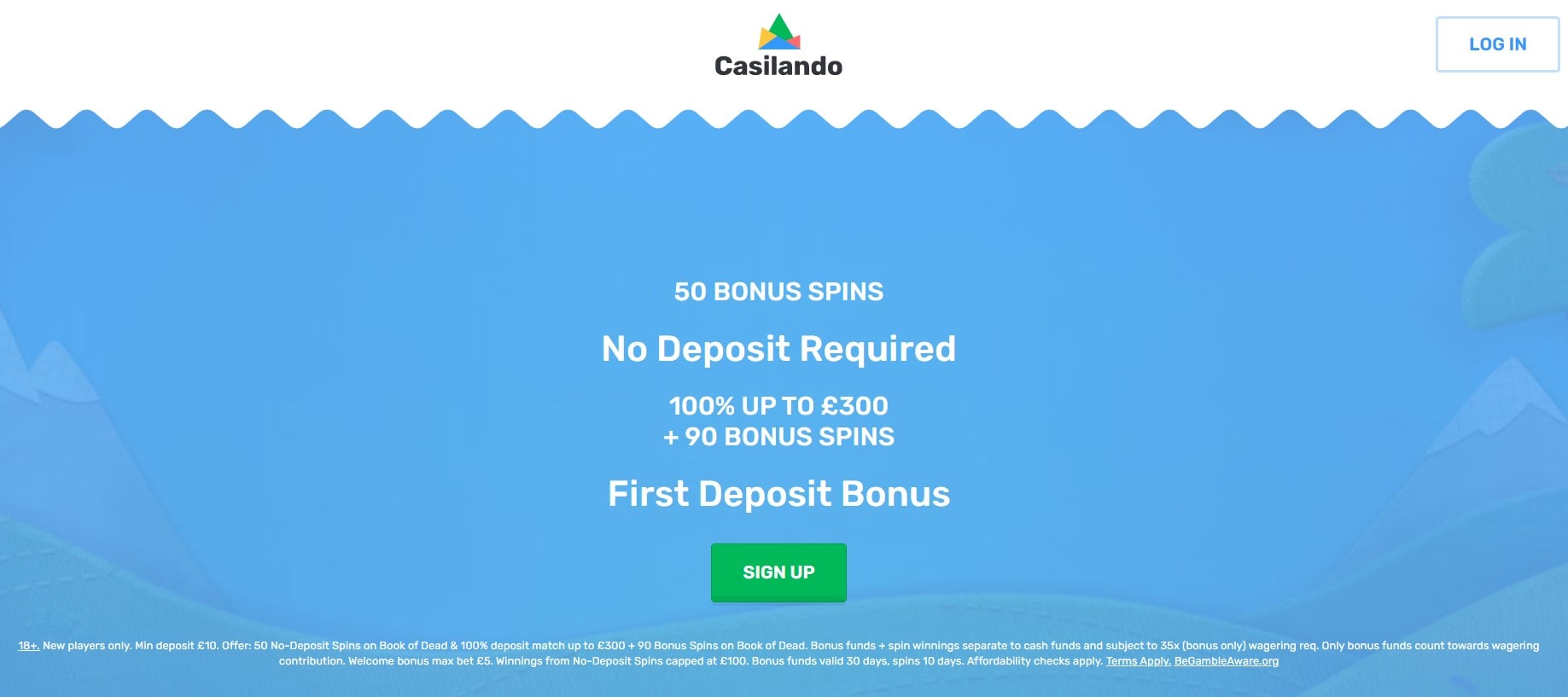 casilando no deposit bonus of 50 free spins