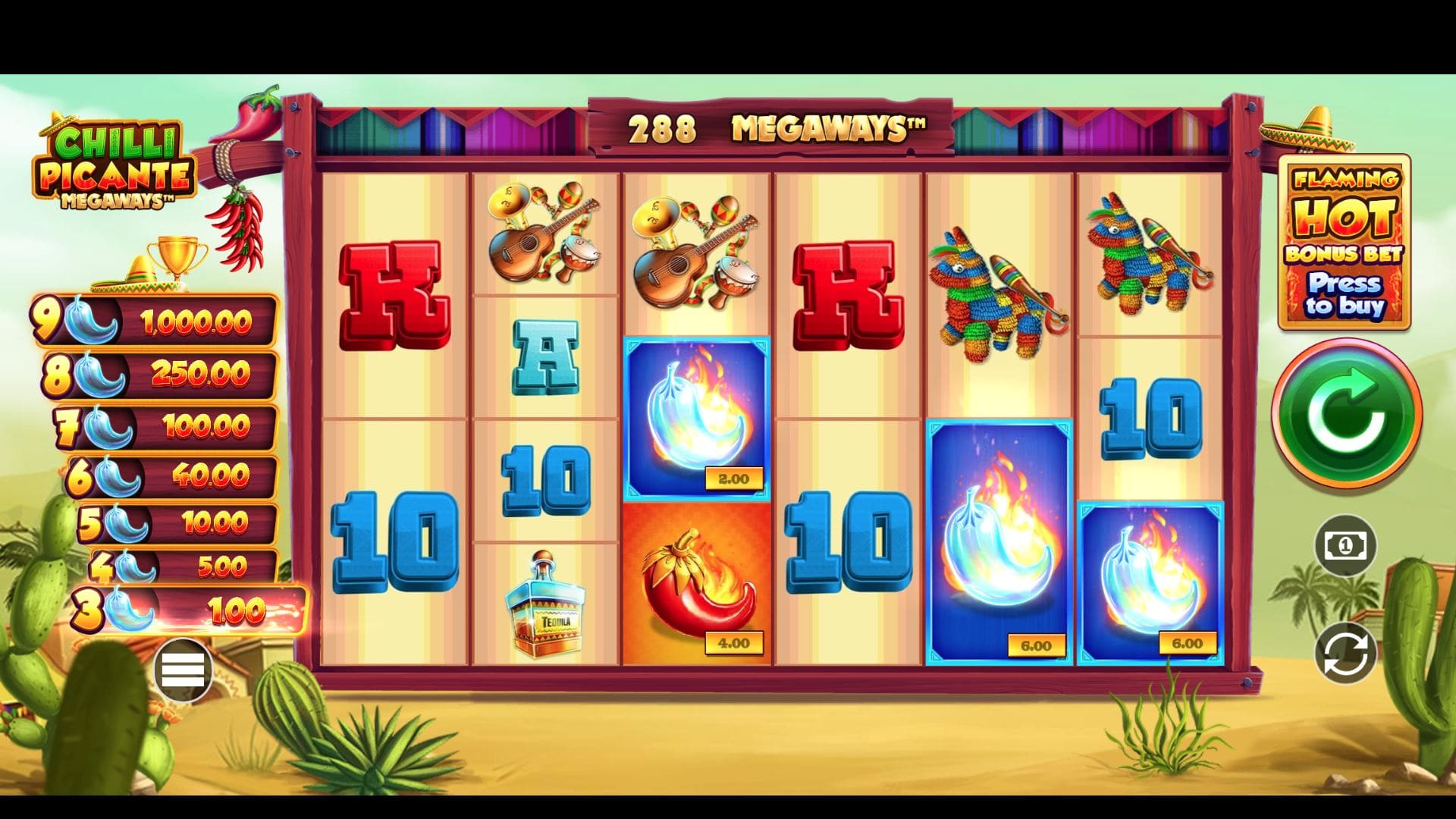 Chilli Picante Megaways Free Spins