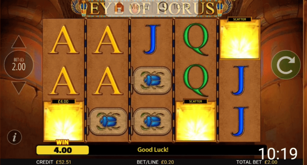 eye of horus jackpot king slot