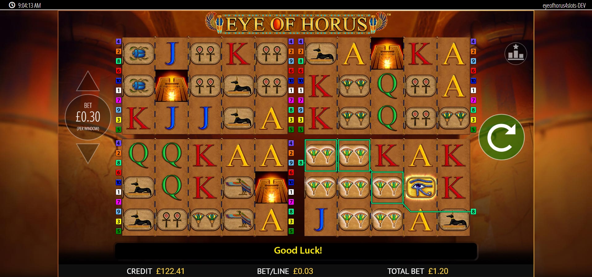 Eye Of Horus Power 4 Slots Free Spins