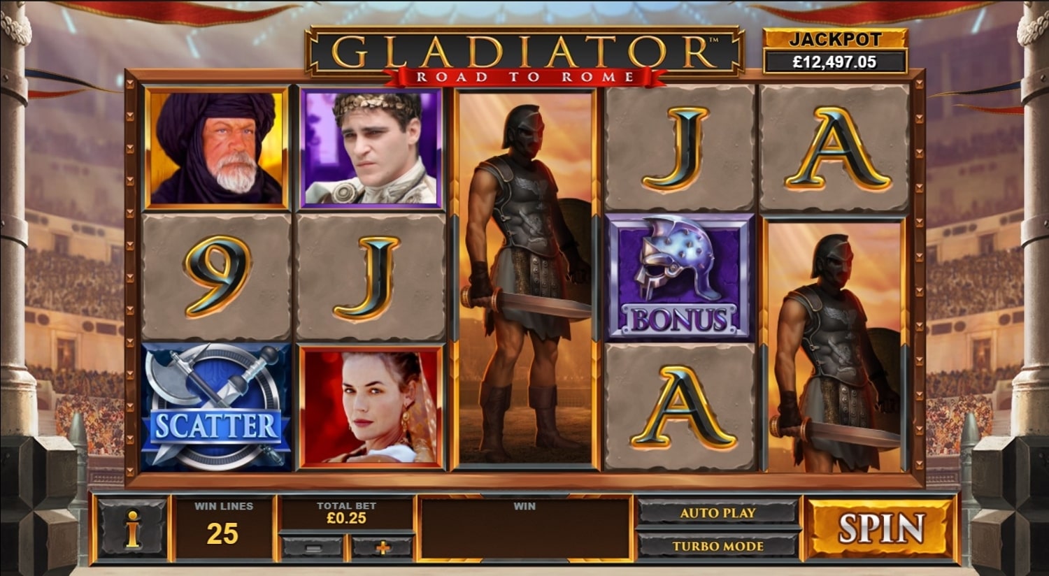 Gladiator: Road to Rome Free Spins
