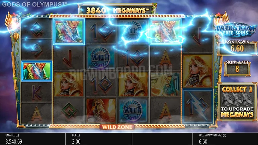 Gods Of Olympia Megaways Free Spins