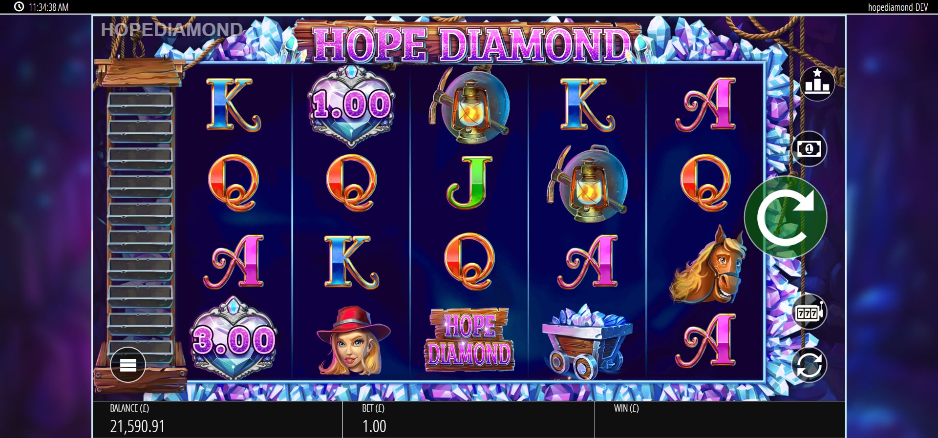 Hope Diamond Free Spins