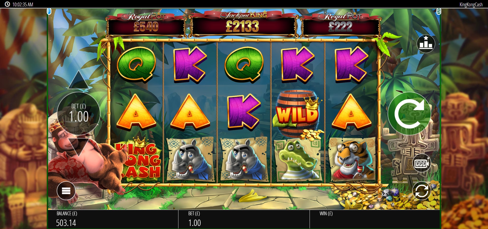 King Kong Cash Jackpot King Free Spins