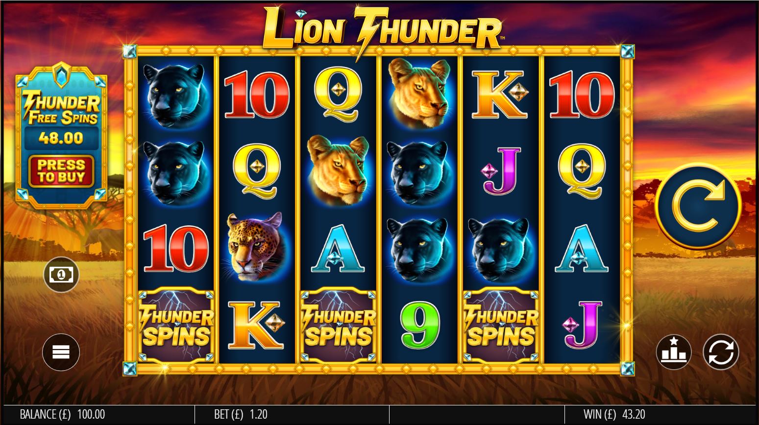 Lion Thunder Spin Boost Free Spins