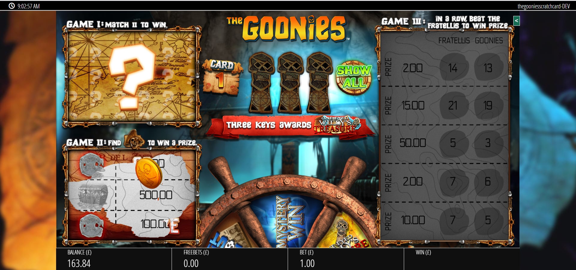 The Goonies Scratch Card Free Spins