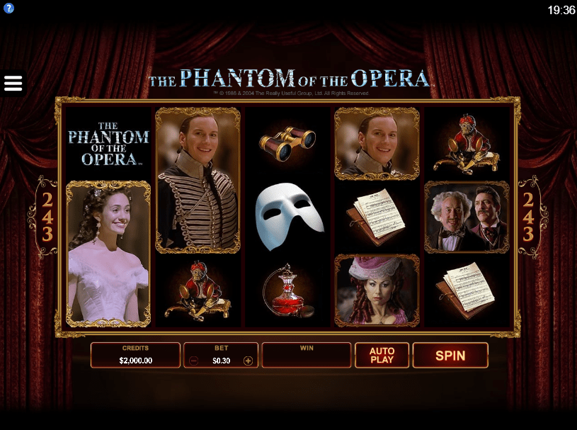 The Phantom of the Opera Free Spins
