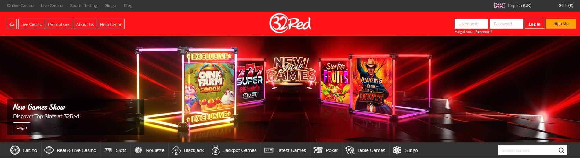 32red casino new games show