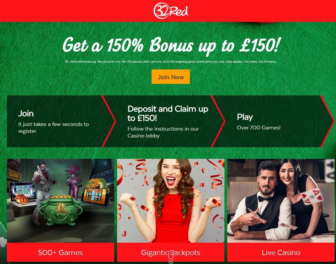 32red casino welcome bonus