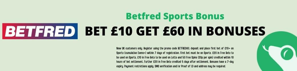 betfred sports bonus - BET £10 GET £60
