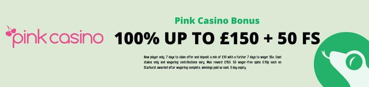 pink casino sign up bonus 2022