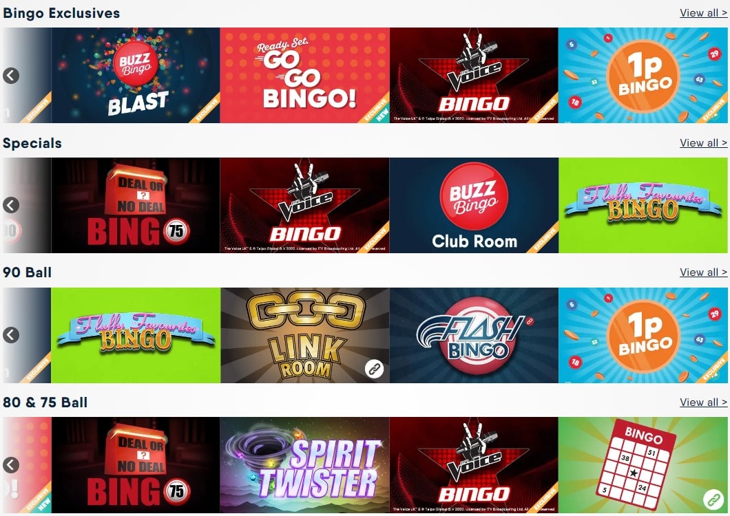 buzzbingo bingo games