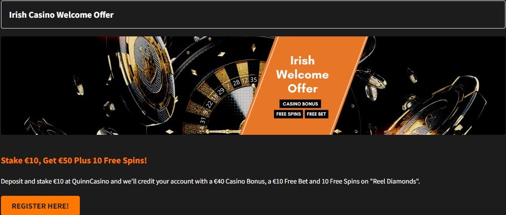 quinnbet casino irish sign up bonus