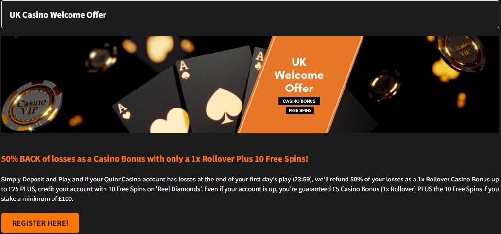 quinnbet casino uk sign up bonus