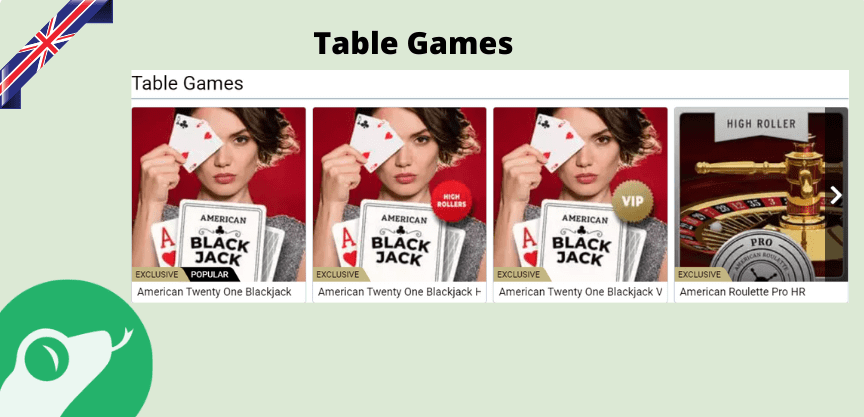 geting casino table games