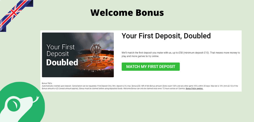 geting casino welcome bonus
